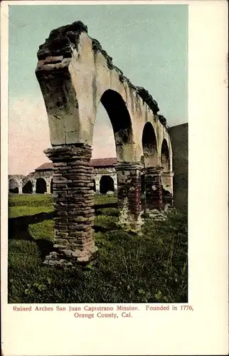 Ak Orange County Kalifornien, Ruines Arches San Juan Capristano Mission