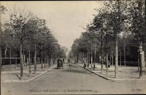 Ak Neuilly sur Seine Hauts de Seine, Le Boulevard Inkermann