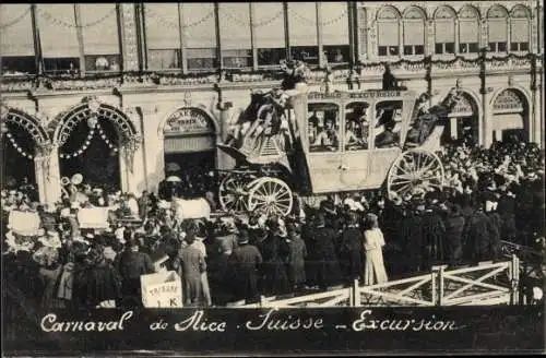 Ak Nice Nizza Alpes Maritimes, Suisse Excursion