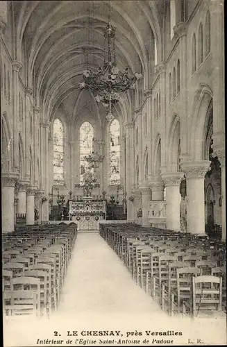 Ak Le Chesnay Yvelines, Interieur de l'Église St Antoine de Padoue