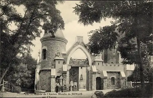 Ak Senlis Oise, Entrée de l'Ancien Moulin