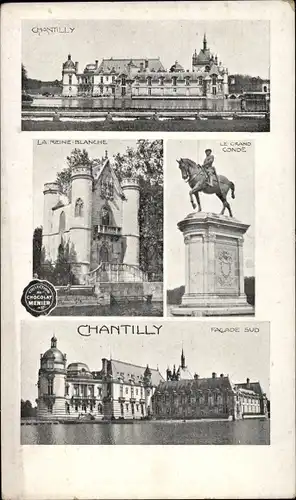 Ak Chantilly Oise, La Reine Blanche, Le Grand Condé, Château