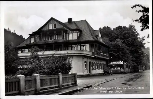 Ak Sitzendorf in Thüringen, Hotel zur Linde, Außenansicht