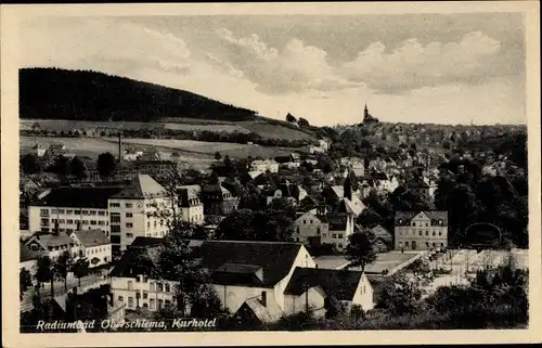 Ak Oberschlema im Erzgebirge, Totale mit Kurhotel