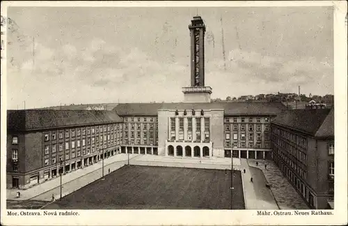Ak Ostrava Mährisch Ostrau Region Mährisch Schlesien, Neues Rathaus