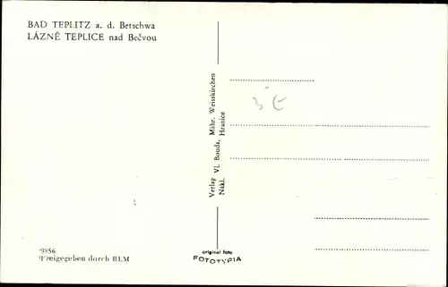 Ak Teplice nad Bečvou Bad Teplitz Region Olmütz, Ortspartie