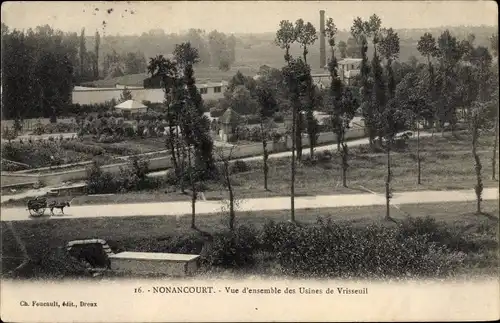 Ak Nonancourt Eure, Vue d'ensemble des Usines de Vrisseuil