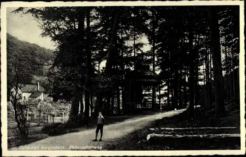 Ak Bad Bergzabern Rheinland Pfalz, Philosophenweg