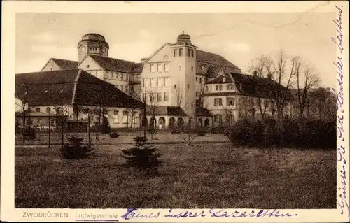 Ak Zweibrücken Rheinland Pfalz, Ludwigsschule