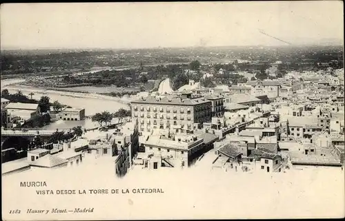 Ak Murcia Murcia Spanien, Vista Desde la Torre de la Catedral