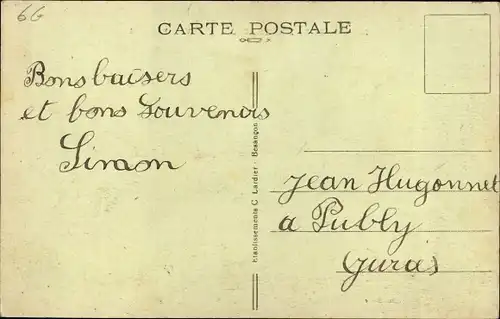 Ak Pannessières Jura, Teilansicht