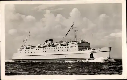 Ak Hochsee Fährschiff Theodor Heuss der deutschen Bundesbahn