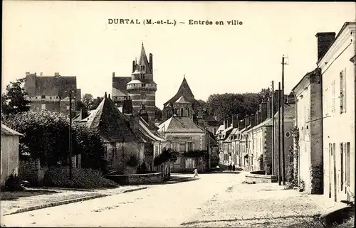 Ak Durtal Maine et Loire, Entree en ville