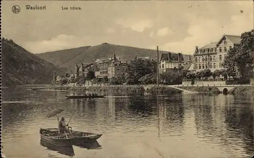 Ak Waulsort Hastière Wallonien Namur, Les Hotels