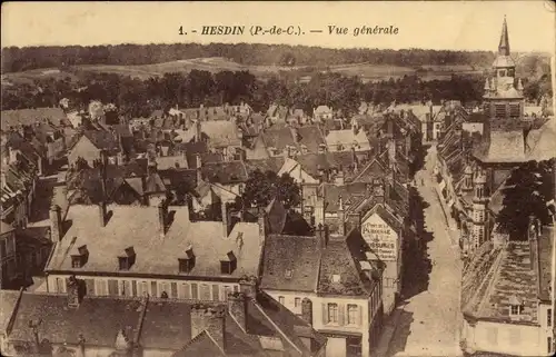 Ak Hesdin Pas de Calais, Vue generale