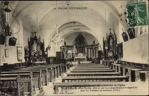 Ak Brunelles Eure-et-Loir, Interieur de l'Eglise