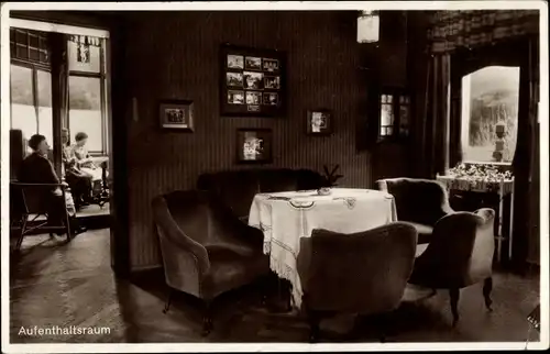 Ak Hartha Hintergersdorf Tharandt im Erzgebirge, Erholungsheim Harthaberg, Aufenthaltsraum