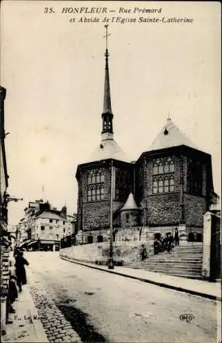 Ak Honfleur Calvados, Rue Premord, abside de l'Eglise Saint Catherine