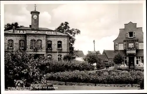 Ak Bischofsheim Mainspitze Hessen, Rathaus