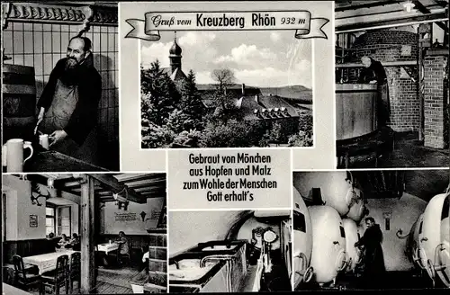 Ak Bischofsheim an der Rhön, Kreuzberg, Kloster, Bierbrauerei