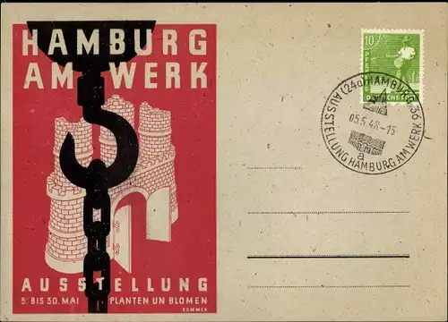 Künstler Ak Hamburg, Ausstellung Hamburg am Werk 1948