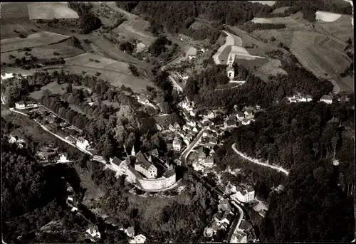 Ak Schönberg Bensheim an der Bergstraße, Fliegeraufnahme