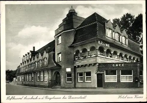 Ak Auerbach Bensheim an der Bergstraße in Hessen, Blick auf Hotel zur Krone