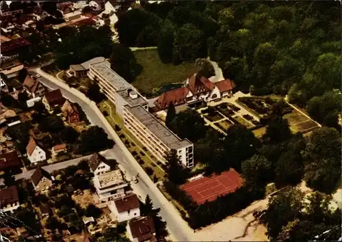 Ak Bensheim an der Bergstraße Hessen, Caritas St. Elisabeth, Fliegeraufnahme