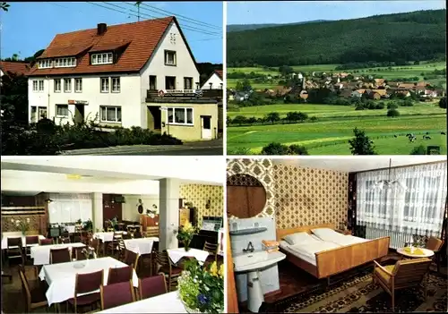 Ak Heisebeck Wesertal in Hessen, Panorama, Pension Scheede, Oberweser 5