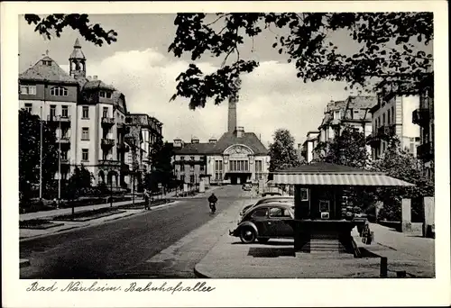 Ak Bad Nauheim im Wetteraukreis Hessen, Bahnhofsallee, Kiosk