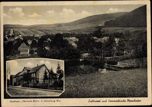 Ak Oberscheden Scheden Niedersachsen, Gesamtansicht, Gasthaus Deutsche Eiche