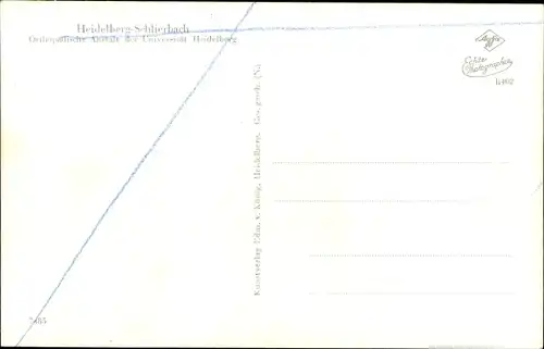 Ak Schlierbach Heidelberg, Orthopädische Anstalt der Universität Heidelberg