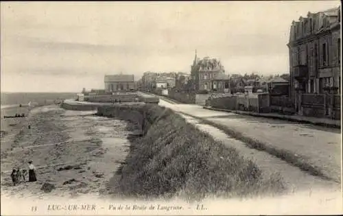 Ak Luc sur Mer Calvados, Vue de la Route de Langrune