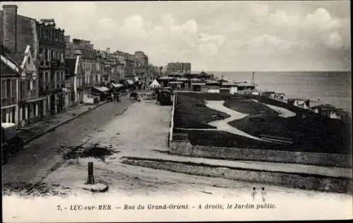 Ak Luc sur Mer Calvados, Rue du Grand Orient, Jardin public