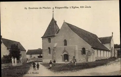 Ak Ecquevilly Yvelines, L'Eglise
