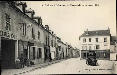 Ak Ecquevilly Yvelines, Grande Rue