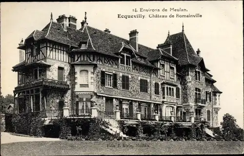 Ak Ecqueville Yvelines, Chateau de Romainville
