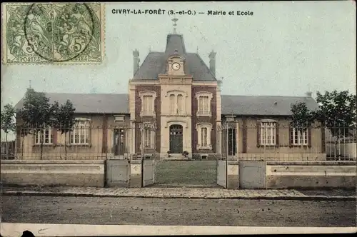 Ak Civry la Forêt Yvelines, Mairie, Ecole