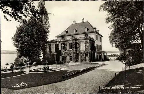 Ak Salenstein Kanton Thurgau, Schloss Arenenberg am Untersee