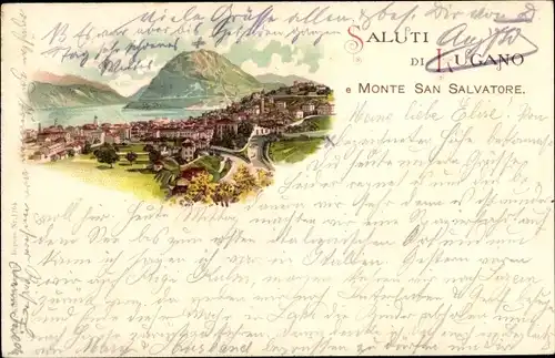 Litho Lugano Kanton Tessin, Monte San Salvatore