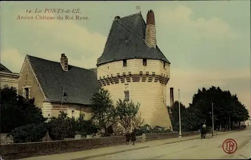 Ak Les Ponts de Cé Maine et Loire, Ancien Chateau du Roi Rene