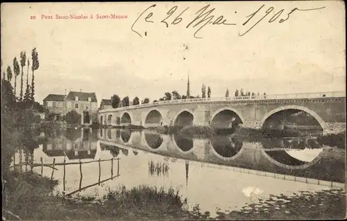 Ak Saint Mesmin Loiret, Pont Saint Nicolas