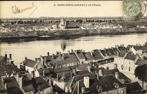 Ak Saint Denis Jargeau Loiret, Blick auf den Ort