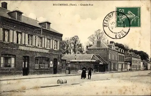 Ak Beaumesnil Eure, Grande Rue
