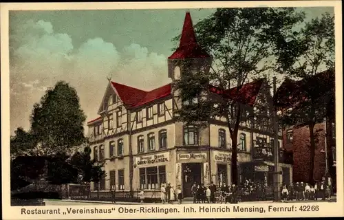 Ak Oberricklingen Ricklingen Hannover, Restaurant Vereinshaus