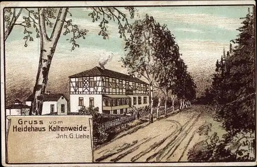 Ak Kaltenweide Langenhagen in Niedersachsen, Gasthaus Heidehaus