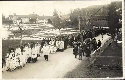 Foto Ak Immenthal Günzach in Bayern, Prozession