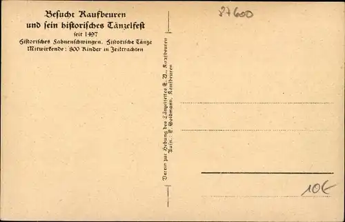 Ak Kaufbeuren an der Wertach in Schwaben, Knabenkapelle in der Uniform von 1870