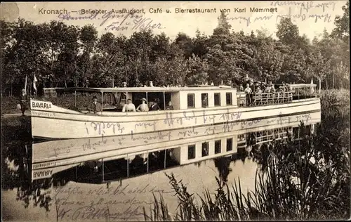 Ak Kronach in Oberfranken, Cafe Bierrestaurant Bavaria