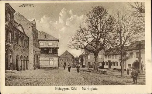 Ak Nideggen in der Eifel, Marktplatz